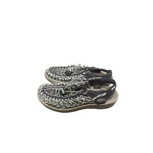 Keen Uneek Paracord Hiking Sandals Womens Size 6.5 Lime Blue Gray Slip On